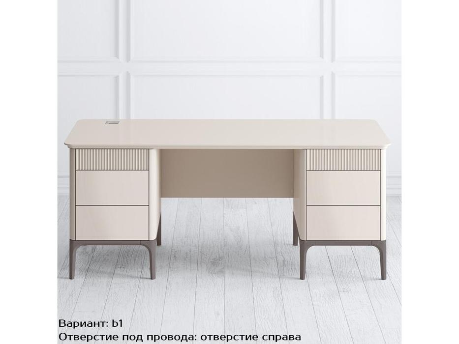 LAtelier Du Meuble: Primo: стол письменный  с тумбами (беж, коричневый)