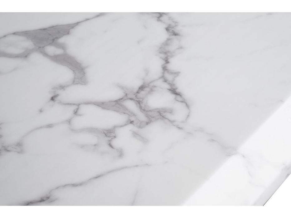 Garda Decor: PEARL WHITE: стол обеденный  (белый с золотом)