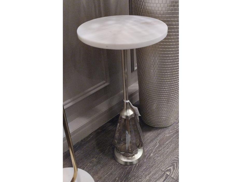 Garda Decor: LUSTER: стол журнальный  круглый (белый)