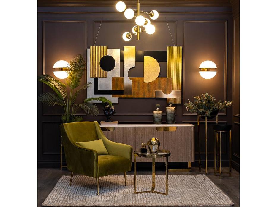 Garda Decor: GD: стол журнальный  (золото, стекло)