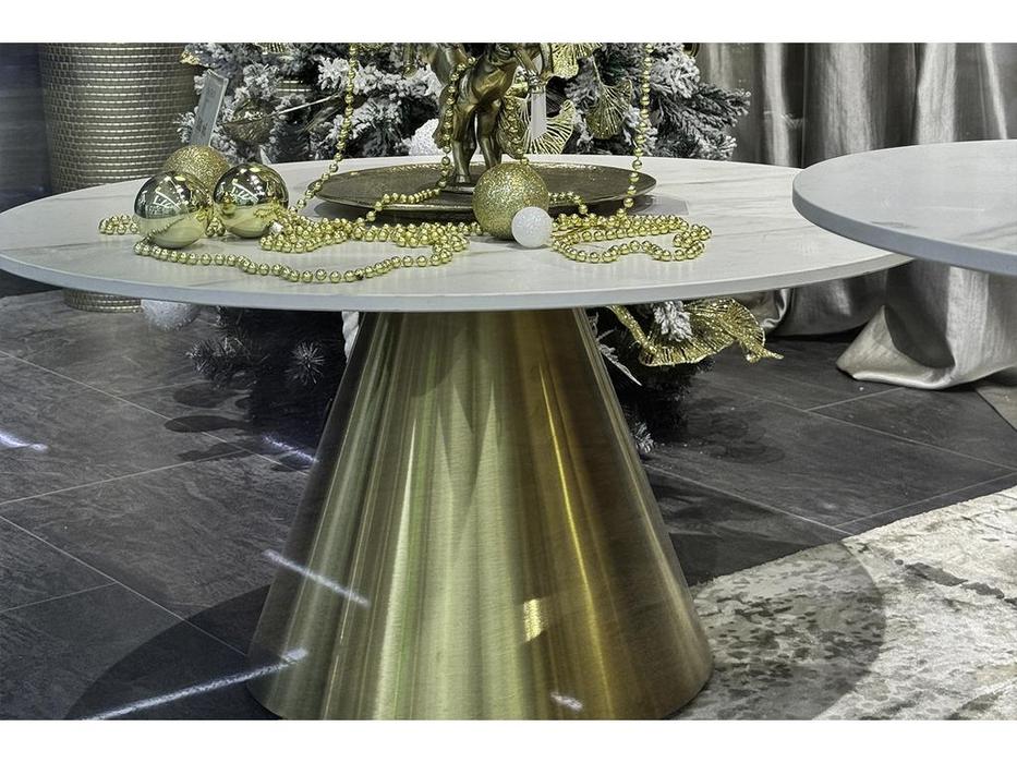 Garda Decor: GD: стол  журнальный (белый, золото)