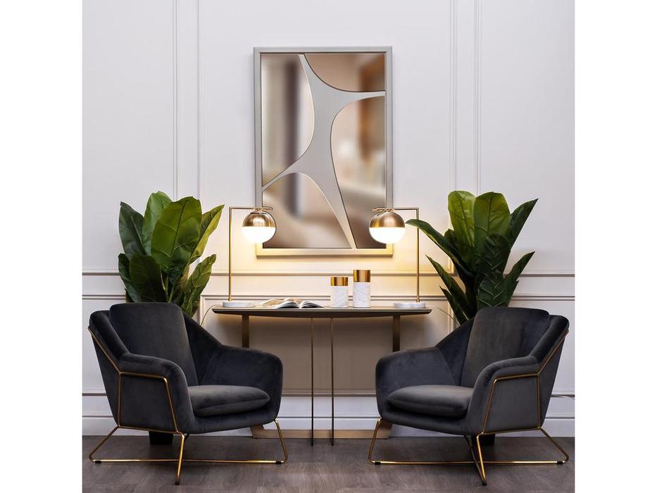 Garda Decor: GD: кресло  велюровое (темно зеленый)