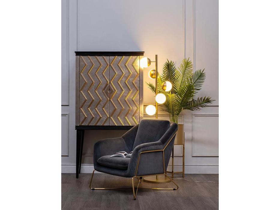 Garda Decor: GD: кресло  велюровое (темно зеленый)