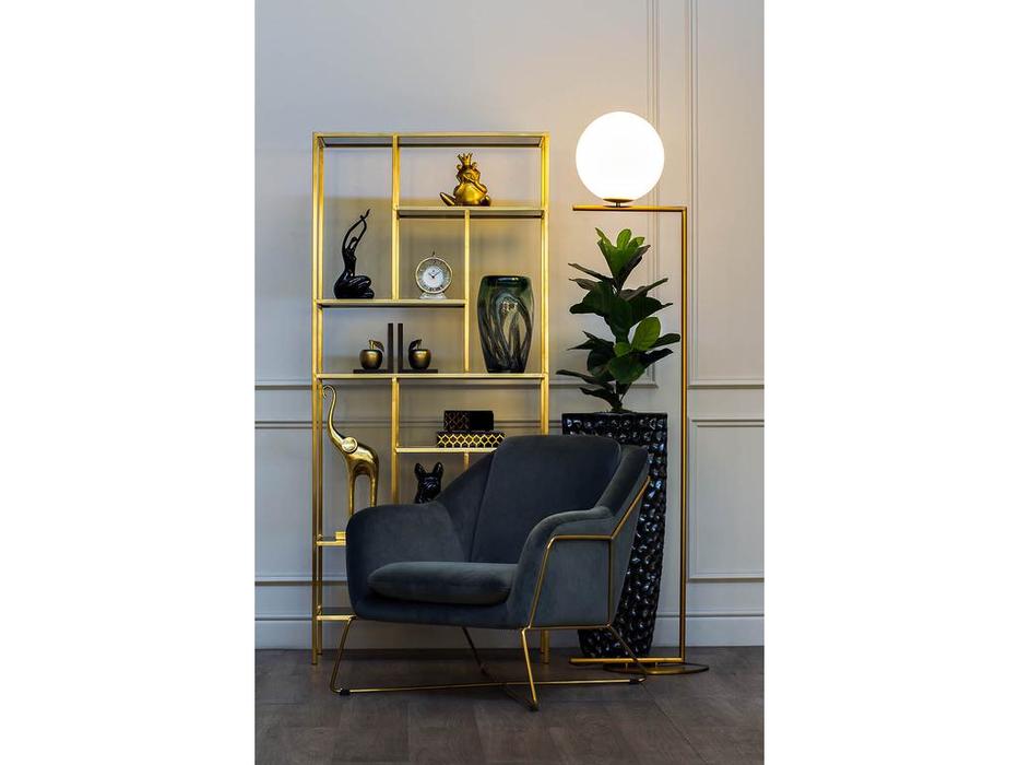 Garda Decor: GD: кресло  велюровое (темно зеленый)