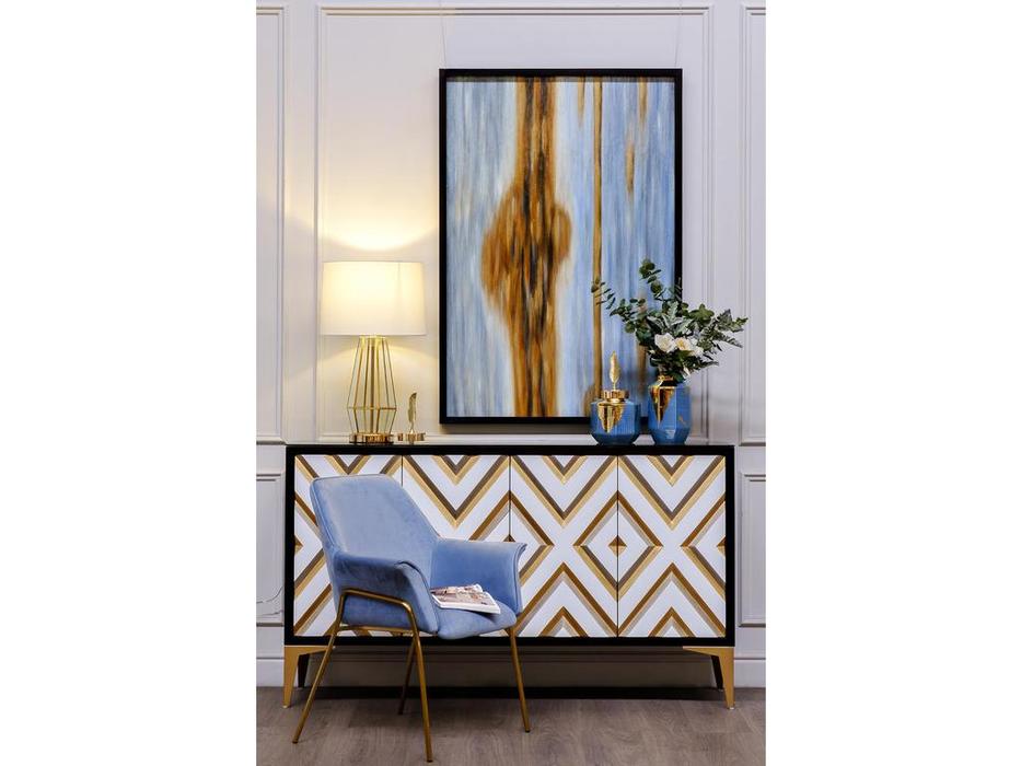Garda Decor: GD: кресло  велюровое (голубое)