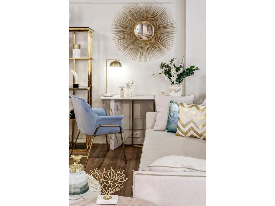 Garda Decor: GD: кресло  велюровое (голубое)