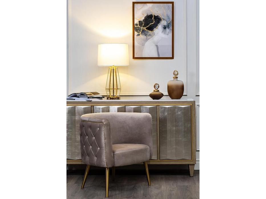 Garda Decor: GD: кресло  велюровое (серое)