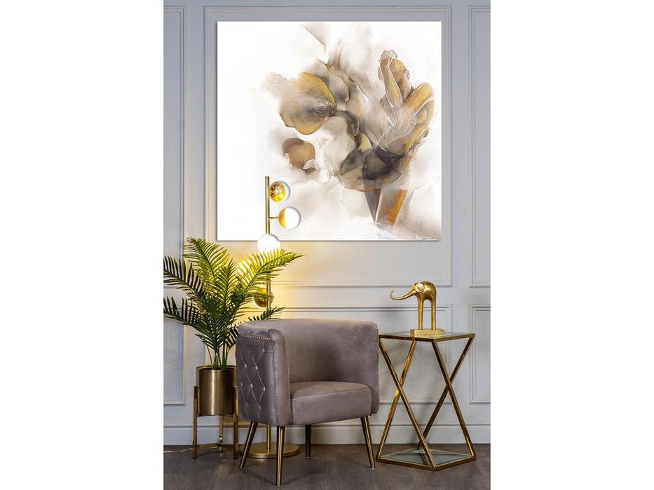 Garda Decor: GD: кресло  велюровое (серое)