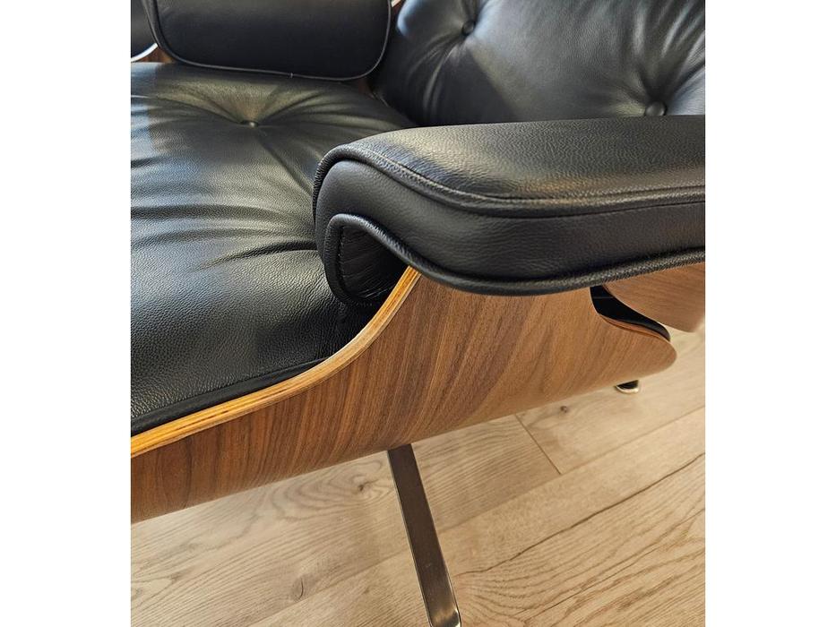 STG: Eames Lounge: кресло с оттоманкой  (чёрный)