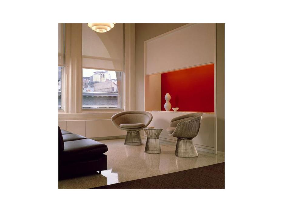 STG: Platner Lounge H82: кресло  (черный, хром)