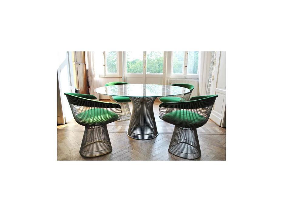 STG: Platner Lounge H82: кресло  (черный, хром)