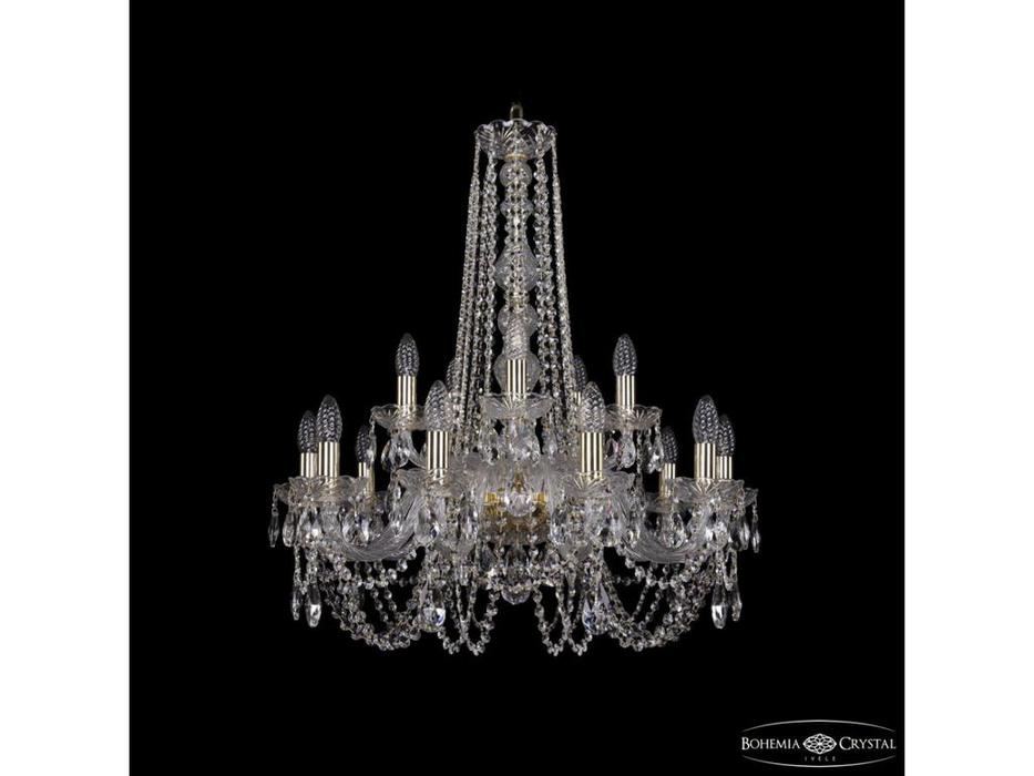 Bohemia Ivele Crystal: 1402/10+5/240/h-75 G: люстра хрустальная (прозрачный)