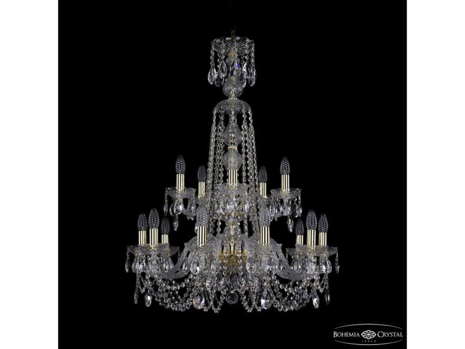 Bohemia Ivele Crystal: 1402/10+5/240/XL-90/2d G: люстра хрустальная (прозрачный)