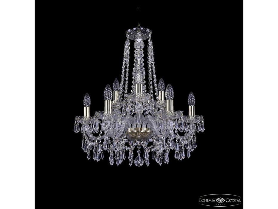 Bohemia Ivele Crystal: 1403/6+3/195/h-60 G: люстра хрустальная (прозрачный)