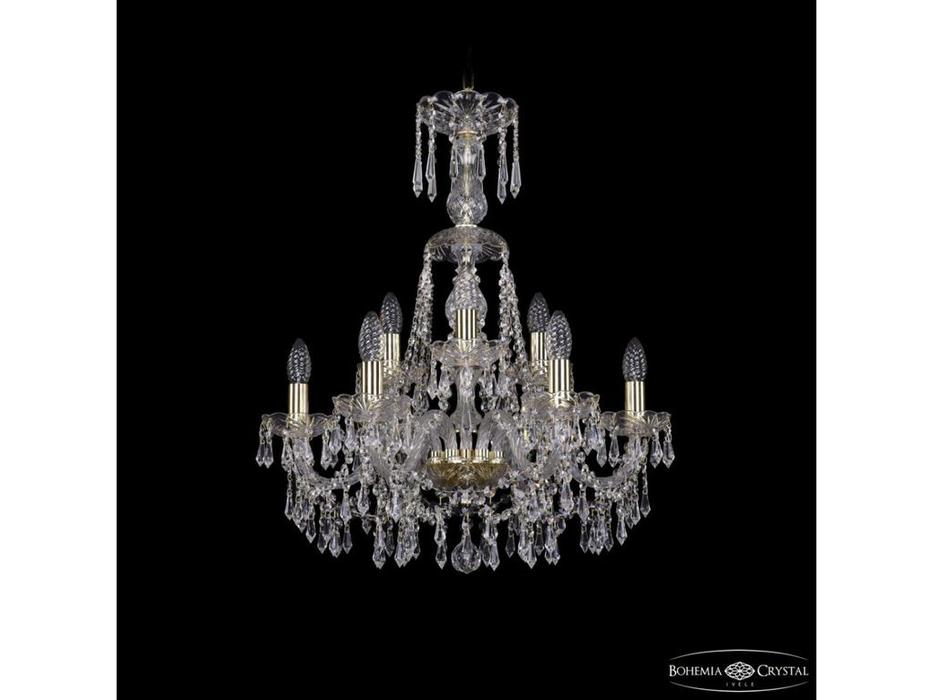 Bohemia Ivele Crystal: 1403/6+3/195/XL-65 G: люстра хрустальная (прозрачный)