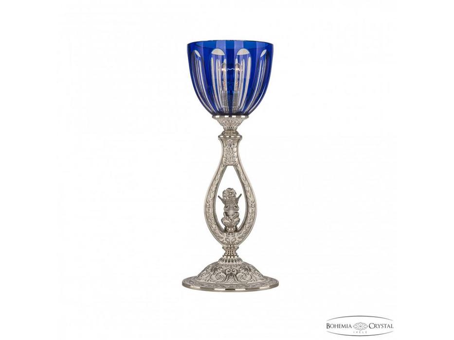 Bohemia Ivele Crystal: 71400L/15 NW P1 Clear-Blue/H-1H FA2S: лампа настольная (синий)
