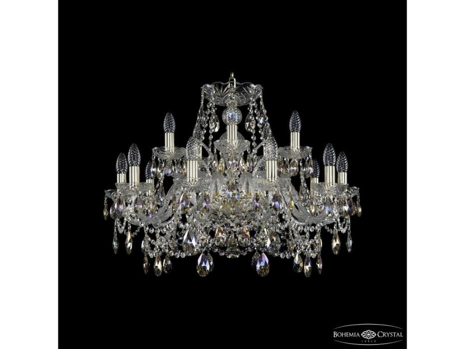 Bohemia Ivele Crystal: 1411/10+5/240 G K801: люстра хрустальная (прозрачный)