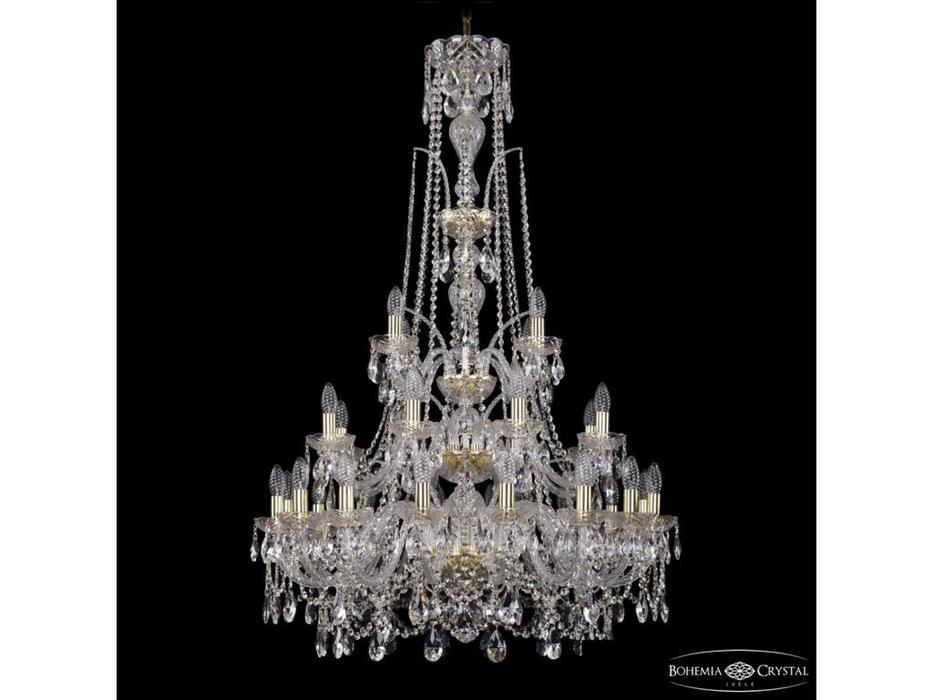 Bohemia Ivele Crystal: 1411/16+8+4/300/XL-131/3d G: люстра хрустальная (прозрачный)