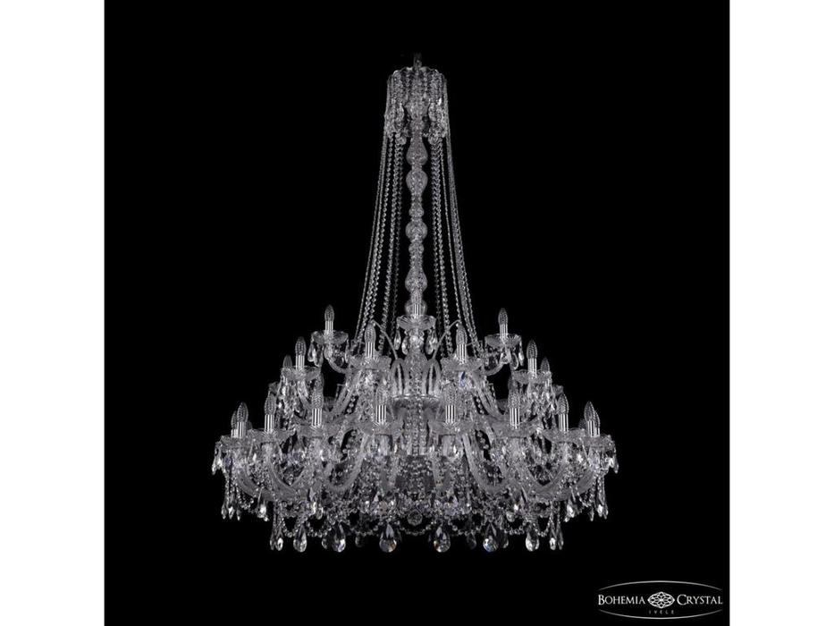 Bohemia Ivele Crystal: 1411/20+10+5/460/h-175/2d Ni: люстра хрустальная (прозрачный)