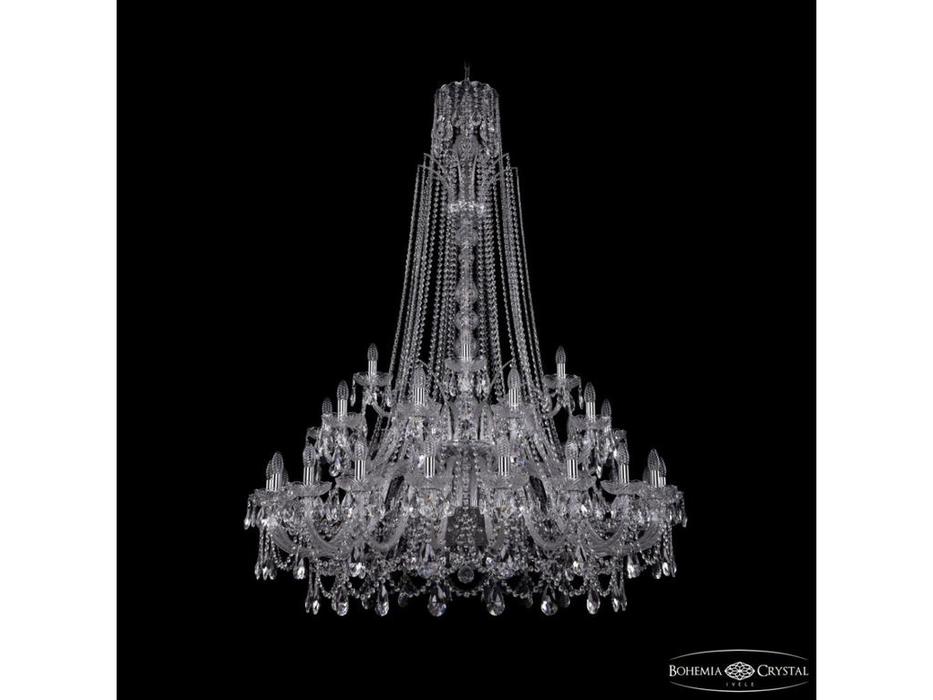 Bohemia Ivele Crystal: 1411/20+10+5/460/XL-175/2d Ni: люстра хрустальная (прозрачный)