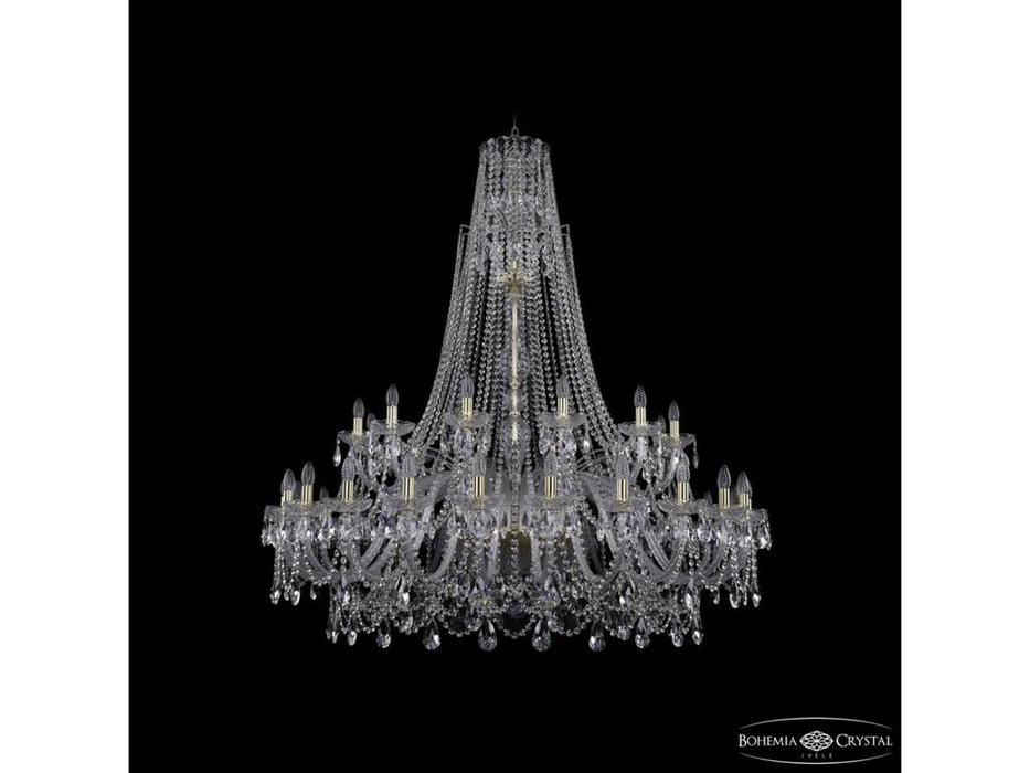 Bohemia Ivele Crystal: 1411/24+12/530/XL-152 G: люстра хрустальная (прозрачный)
