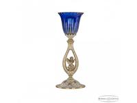 Bohemia Ivele Crystal: 71400L/15 GW P2 Clear-Blue/H-1K FA1S: лампа настольная (синий, золото)