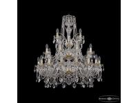 Bohemia Ivele Crystal: 1411/16+8+4/300/3d G: люстра хрустальная (прозрачный)