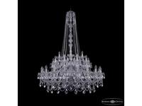Bohemia Ivele Crystal: 1411/20+10+5/400/h-155/2d Ni: люстра хрустальная (прозрачный)