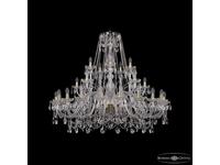Bohemia Ivele Crystal: 1411/20+5+5/460 G: люстра хрустальная (прозрачный)