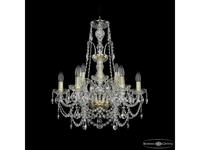 Bohemia Ivele Crystal: 1411/6+3/195/XL-65 G: люстра хрустальная (прозрачный)